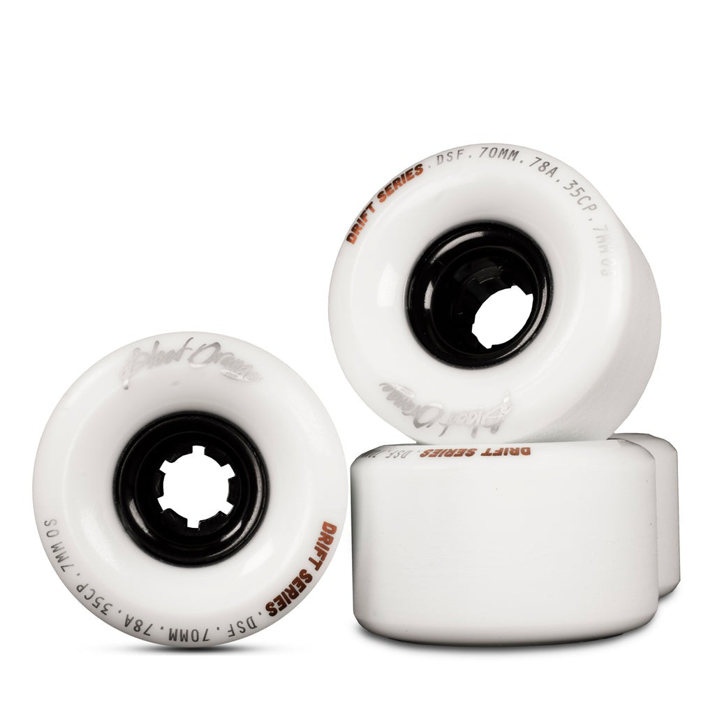 Blood Orange Drift 70mm Longboard Rollen - White - Mooloolabas