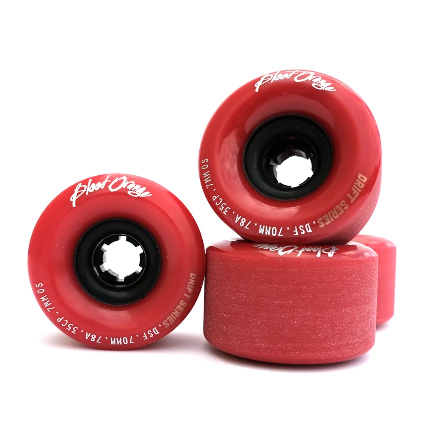 Blood Orange Drift 70mm Longboard Rollen - Red - Mooloolabas