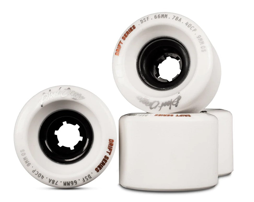 Blood Orange Drift 66mm Longboard Rollen - White