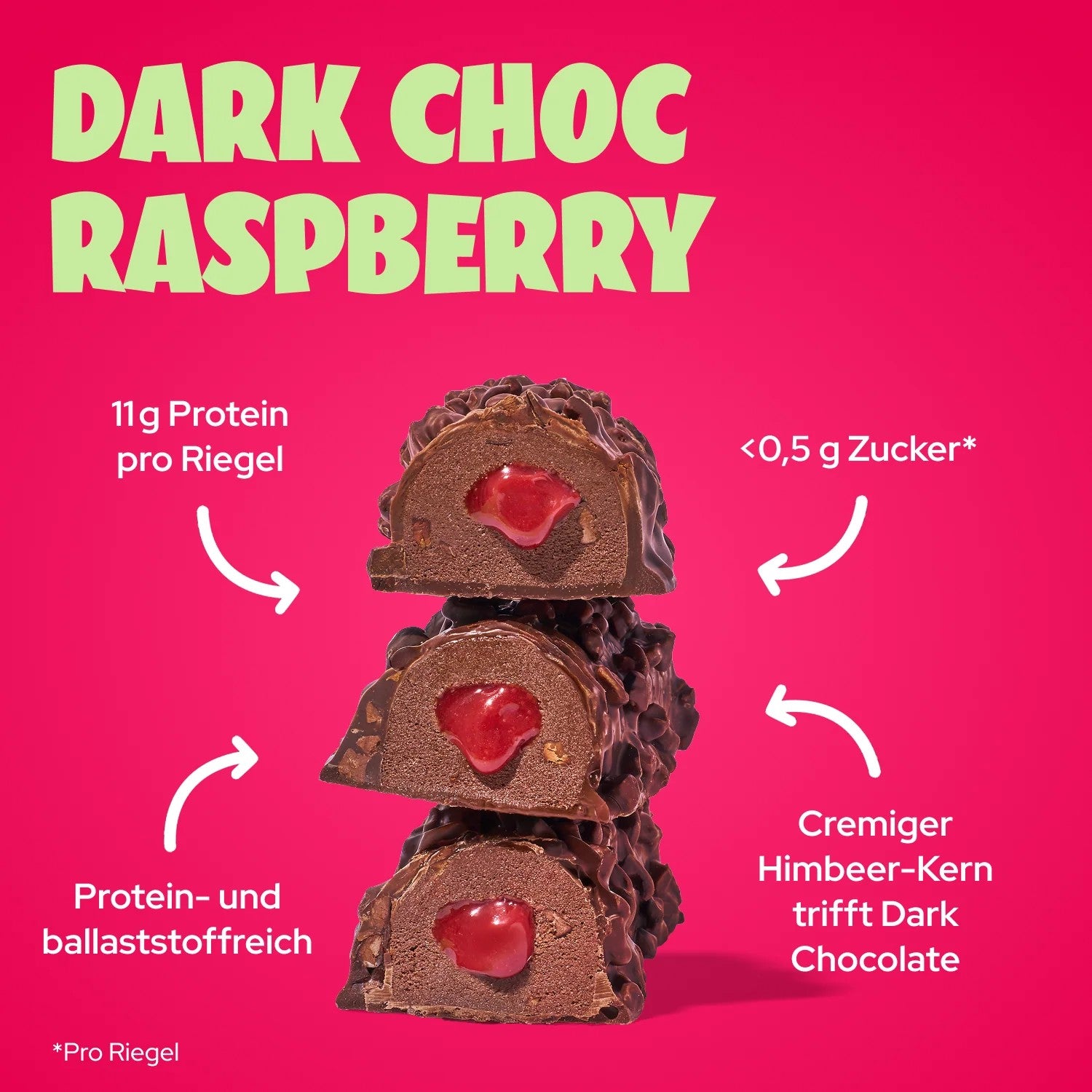 Ahead Dark Chocolate Raspberry Proteinriegel