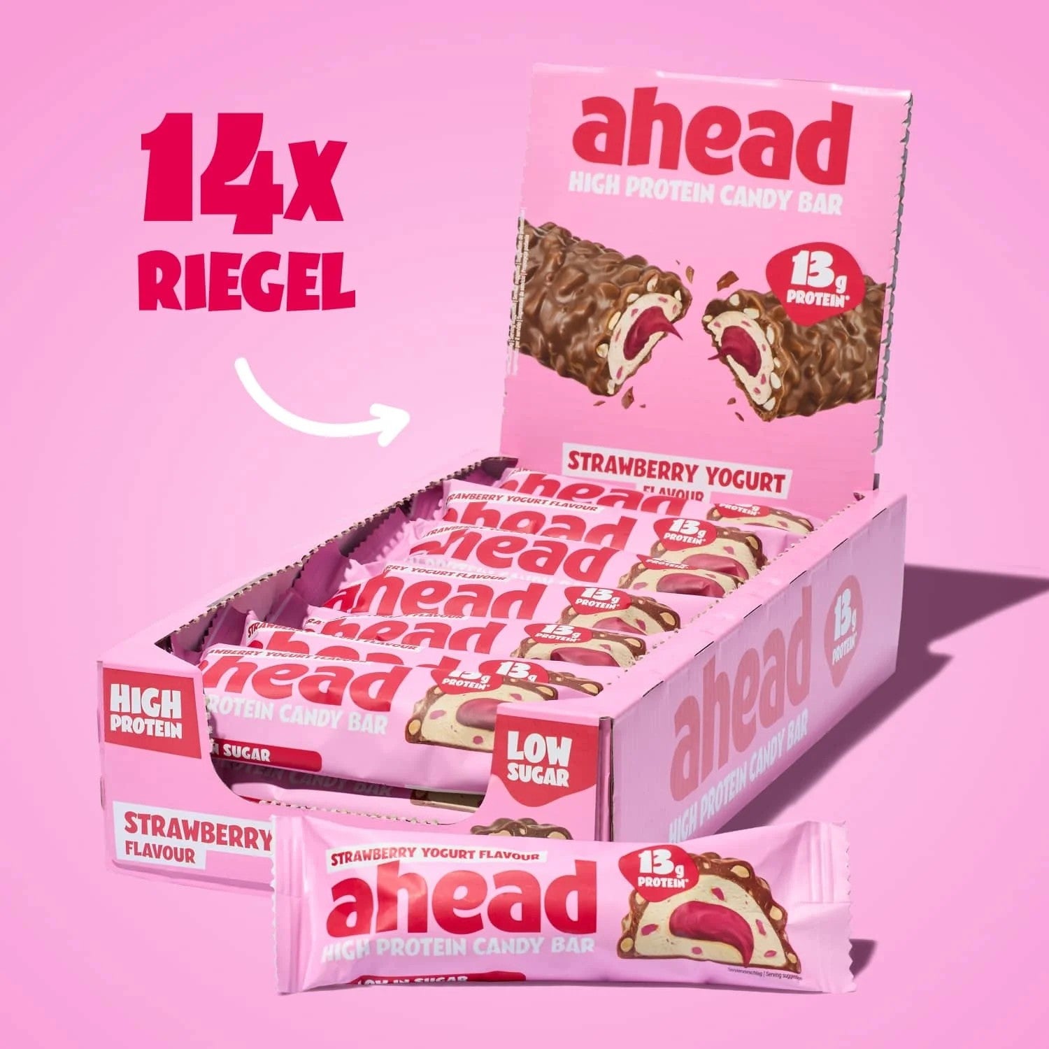 Ahead Strawberry Yogurt  Proteinriegel