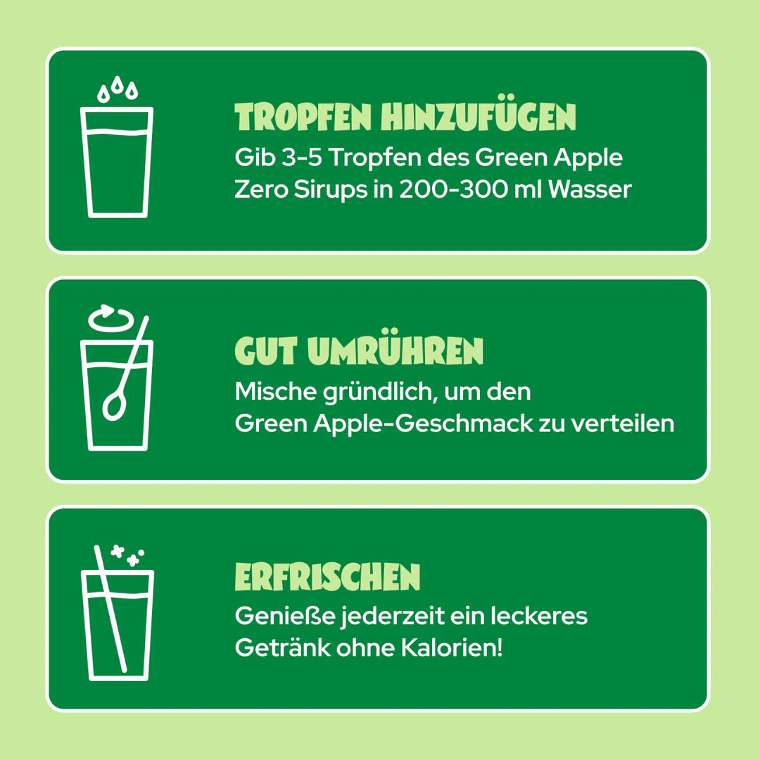 Ahead Zero Sugar Sirup Green Apple - Mooloolabas